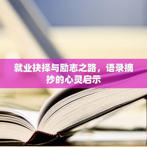就业抉择与励志之路，语录摘抄的心灵启示
