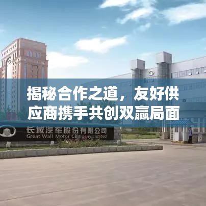 揭秘合作之道，友好供应商携手共创双赢局面的秘诀！