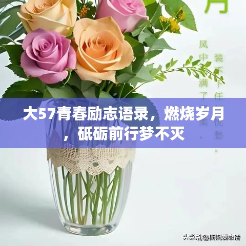 大57青春励志语录，燃烧岁月，砥砺前行梦不灭