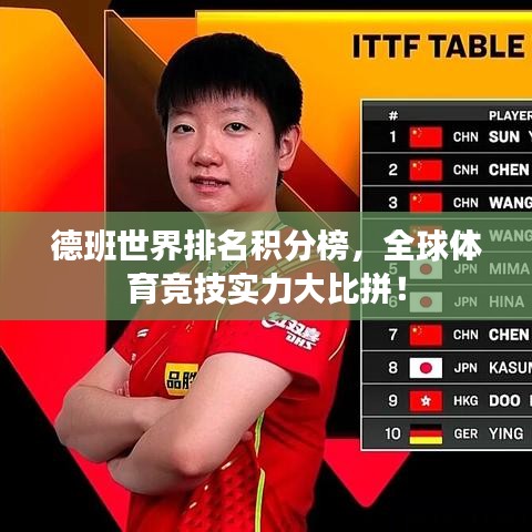 德班世界排名积分榜，全球体育竞技实力大比拼！